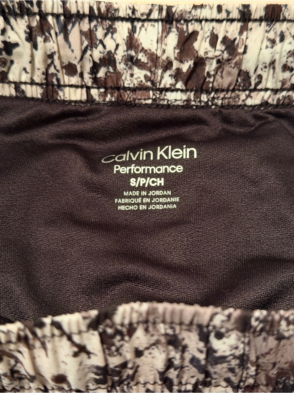 Calvin Klein Black Gray Splatter Performance Running Shorts Women Size Small NWT - Picture 7 of 7